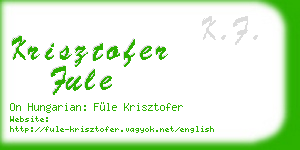krisztofer fule business card