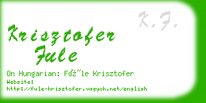 krisztofer fule business card